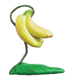 Dollhouse Miniature Banana Bunch On Stand
